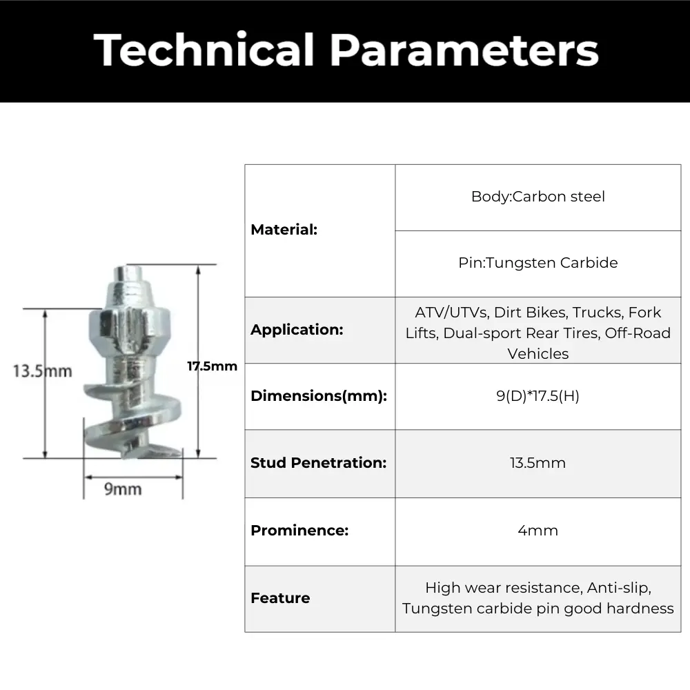 Model 150 Forklift Tire Studs – Safe Winter Traction
