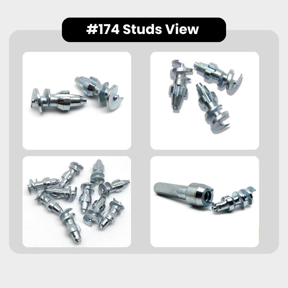 Model 174 Front Dirt Bike Tire Studs –  Traction on Ice & Mud