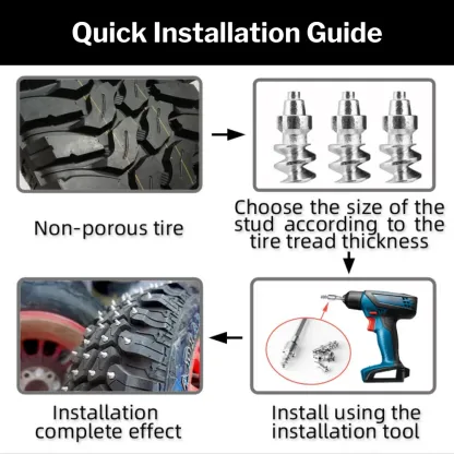 Quick installation guide for 1910 tractor tire studs