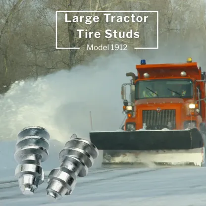 1912 tractor tire studs providing traction on snow and ice