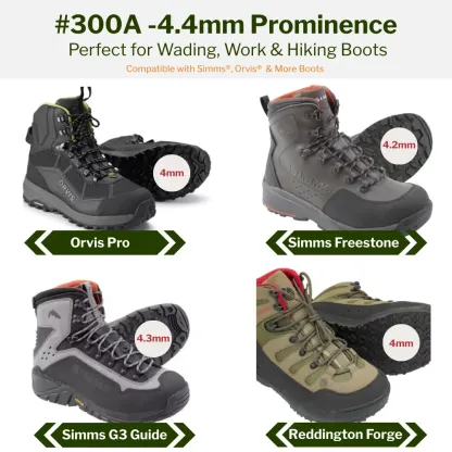 Model 300A 4.4mm Prominence Boot Studs for Traction in Wading Boots