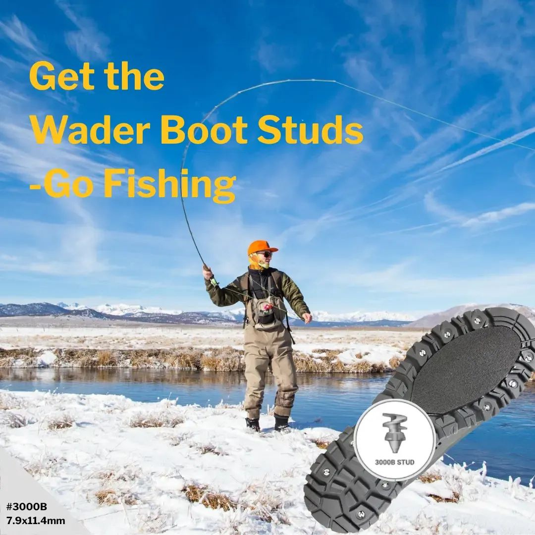 Model 300B 3.5mm Prominence Screw in Studs for Improved Traction in Work Boots or Hiking Boots