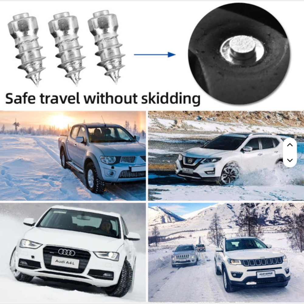 Model 6×6-H15 Tyre Studs for Motorcycle | Screw-In Tire Studs