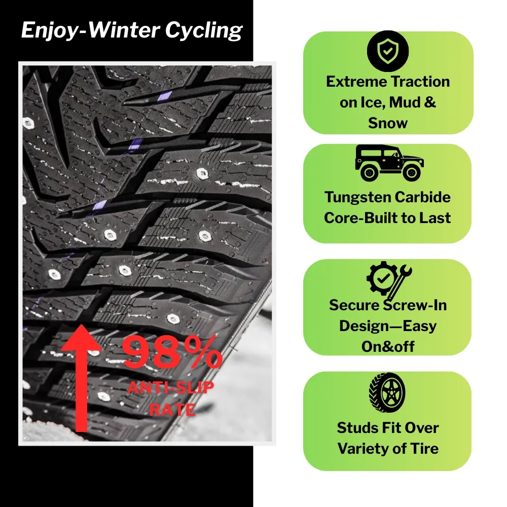 Model 6×6-H15 Tyre Studs for Motorcycle | Screw-In Tire Studs