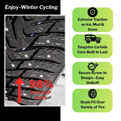 Model 6×6-H15 Tyre Studs for Motorcycle | Screw-In Tire Studs