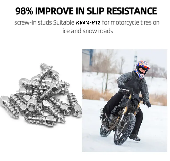 Safe ride with anti-slip screw tire studs for Dirt Bike
