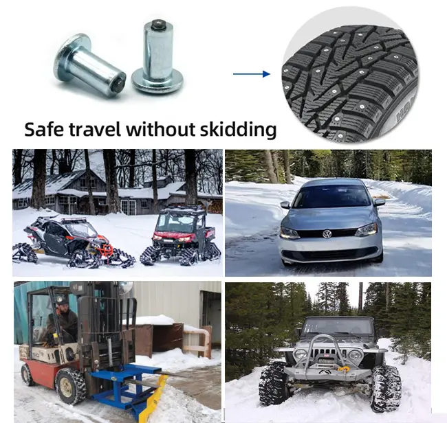 Model φ9*12mm Tire Studs application for ATV Car  Forklift
