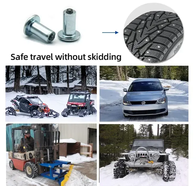 Universal studs for ATV, UTV, off-road vehicles