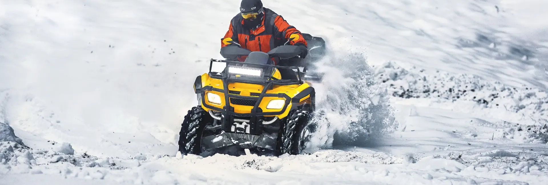 Durable UTV/ATV studs providing traction in winter terrain