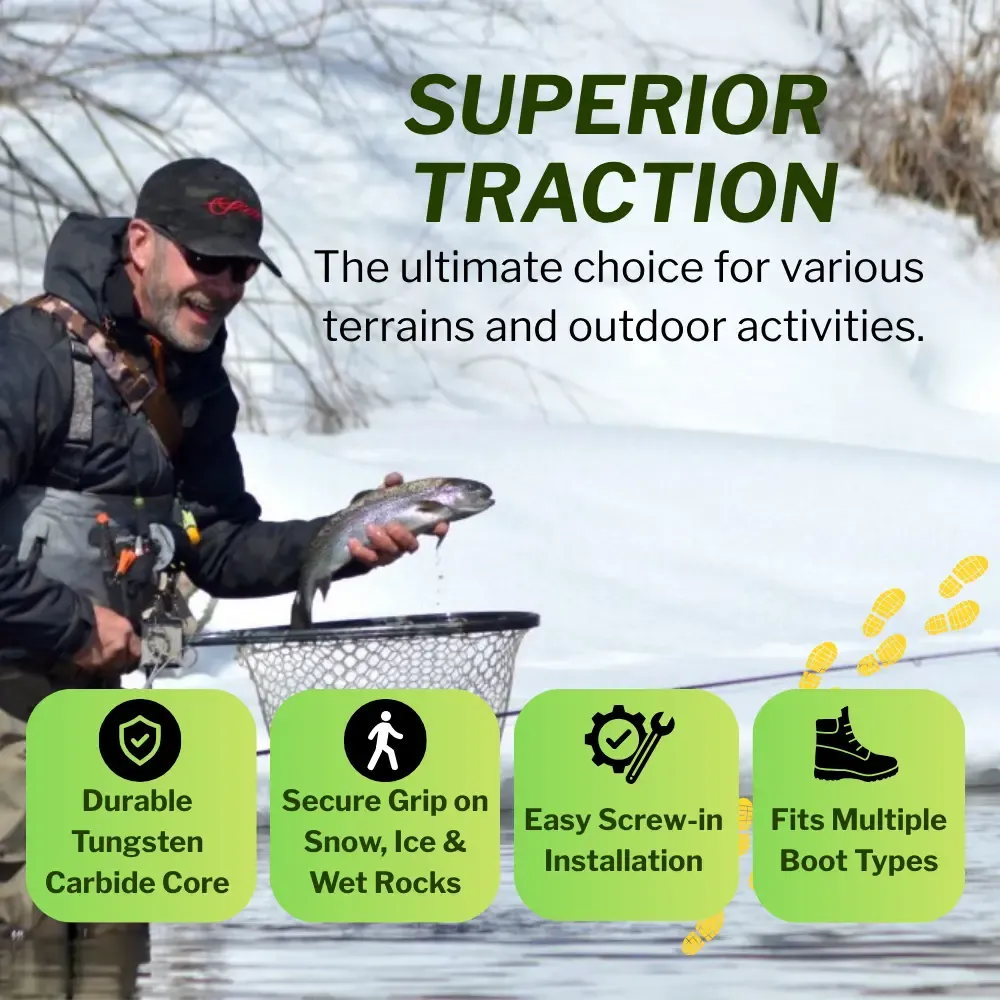 Model 300A 4.4mm Prominence Boot Studs for Traction in Wading Boots