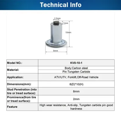 φ8×10mm carbide stud specs