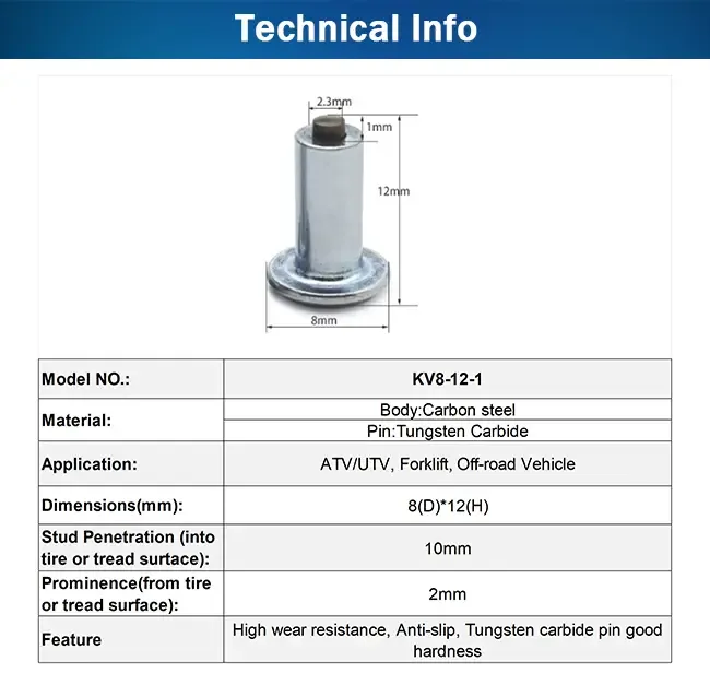 8×12mm flange stud dimensions