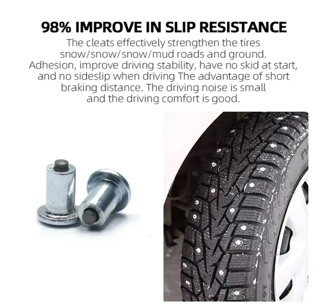ATV and UTV tires with ice studs