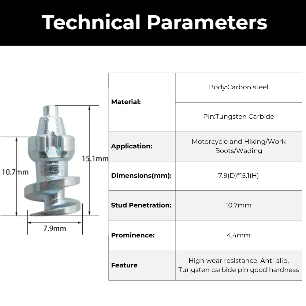 Model 300A boot studs technical specifications