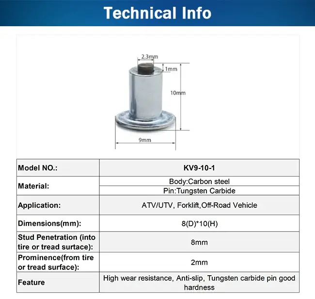  9*10mm Ice Studs specs