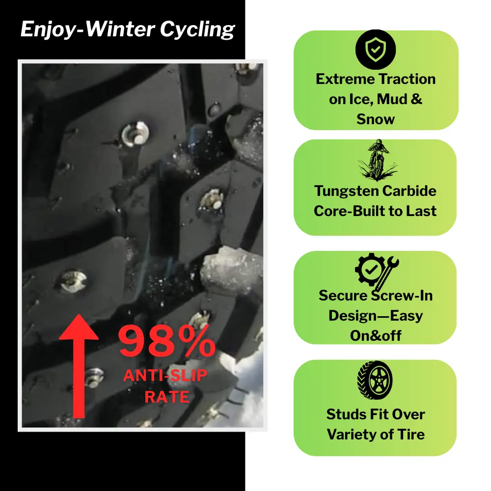 Motorcycle Ice Studs for Ice & Snow Max Traction– Model 130 | Kavonix