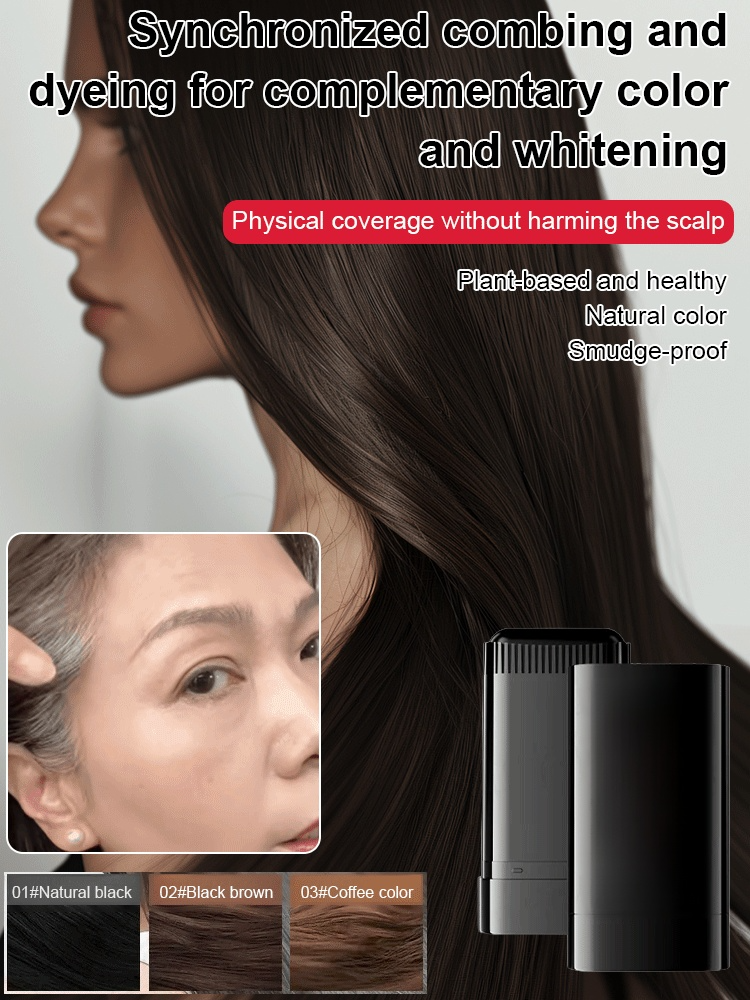 [Re-dye at any time to avoid embarrassment] Waterproof and sweat-proof hair dye comb