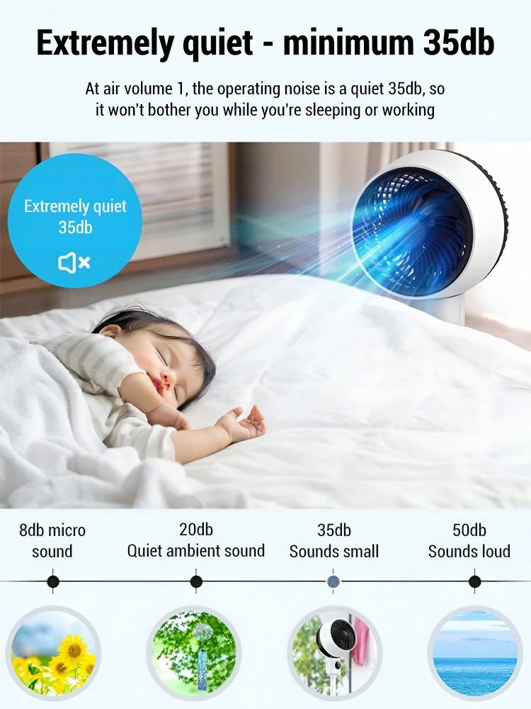 【100% cool and energy-saving】❄️🍃Ultra-quiet and energy-saving cool air conditioner fan