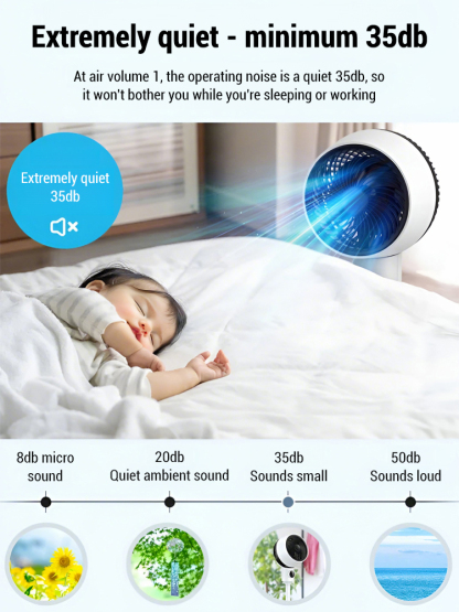【100% cool and energy-saving】❄️🍃Ultra-quiet and energy-saving cool air conditioner fan