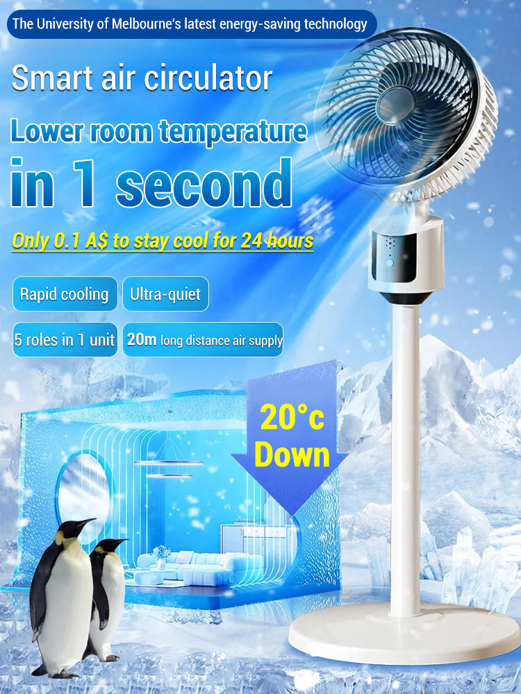 【100% cool and energy-saving】❄️🍃Ultra-quiet and energy-saving cool air conditioner fan