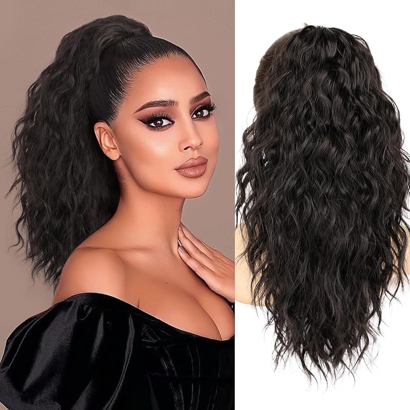 18“ Claw Clip Ponytail Extension Wavy Pony Tails Hair Extensions