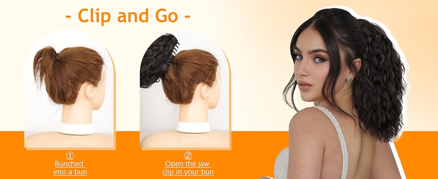 ponytail extension claw clip in ponytail clip on ponytails