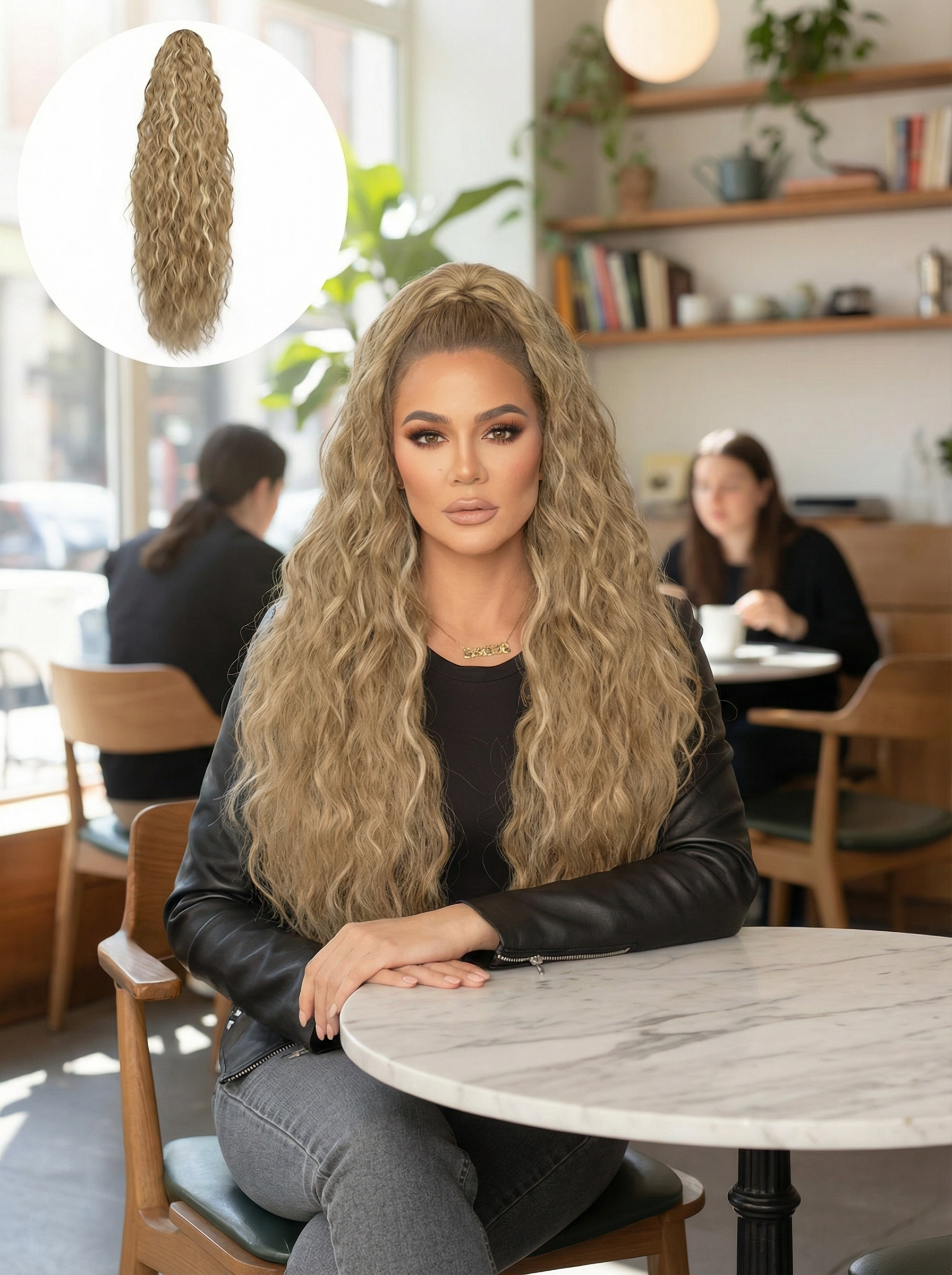 ⏰Last Day Hot Sale–50% Off⌛💜Curly Hair Extension with Ponytail🔥