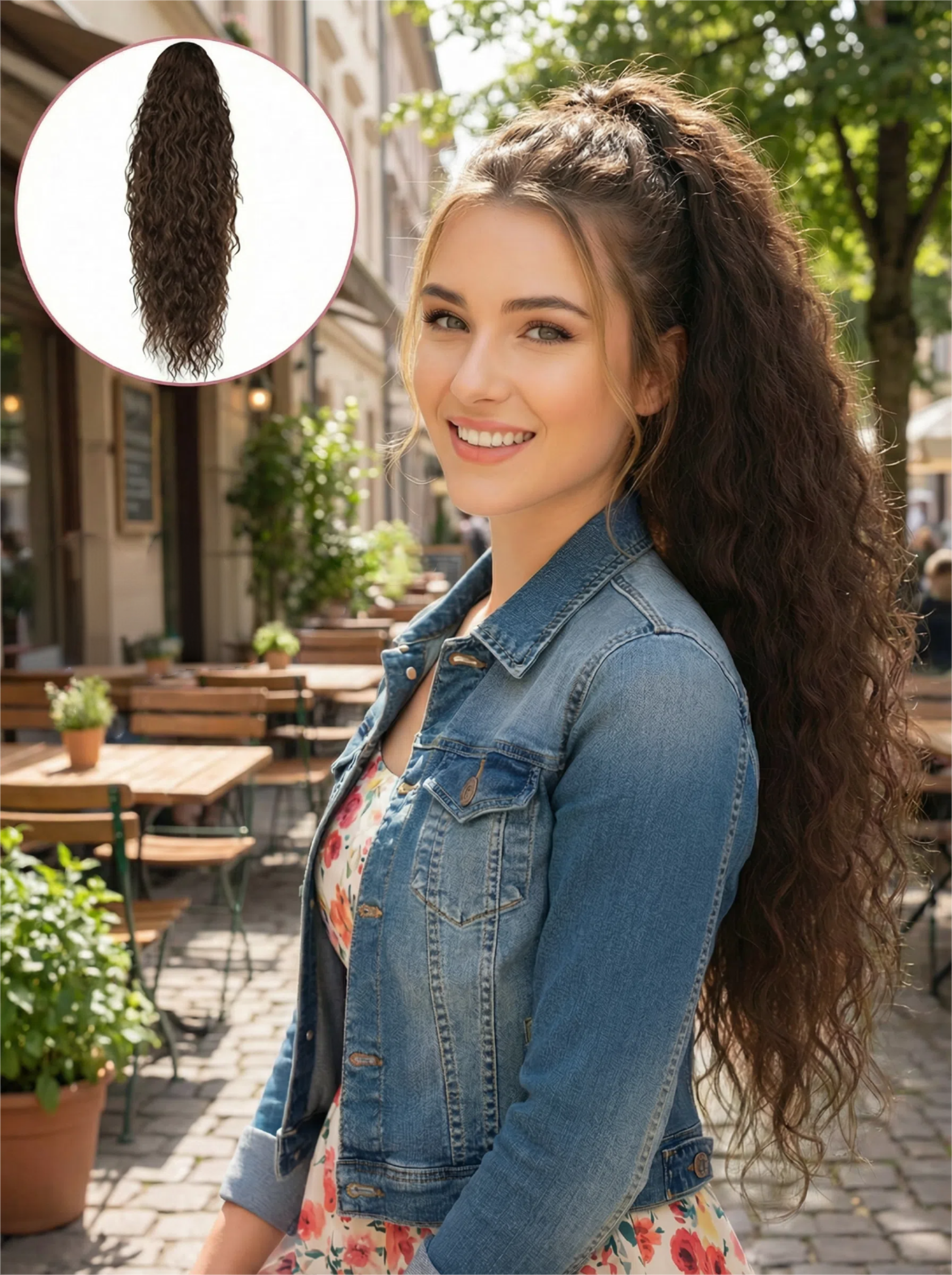 ⏰Last Day Hot Sale–50% Off⌛💜Curly Hair Extension with Ponytail🔥