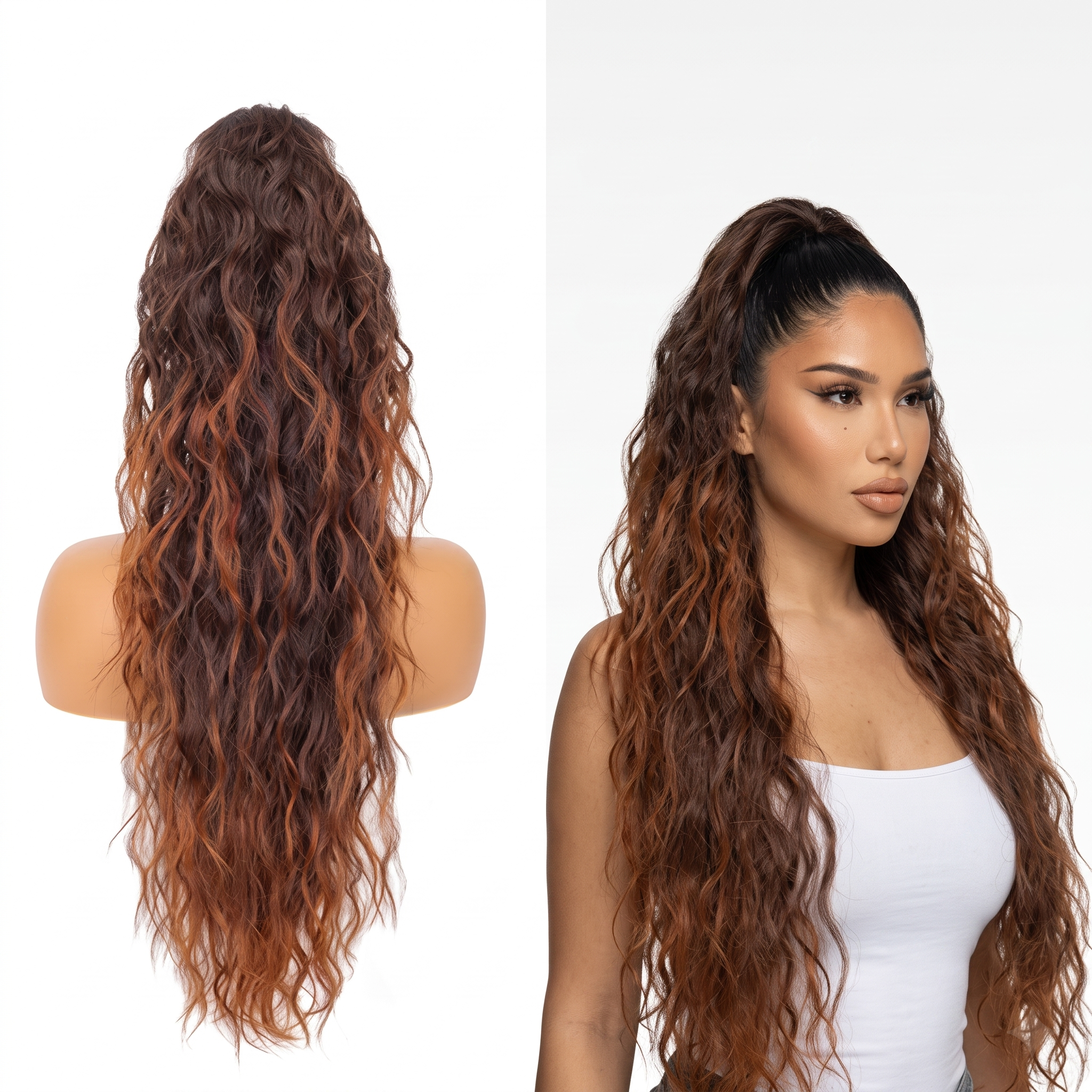 ⏰Last Day Hot Sale–50% Off⌛💜Curly Hair Extension with Ponytail🔥