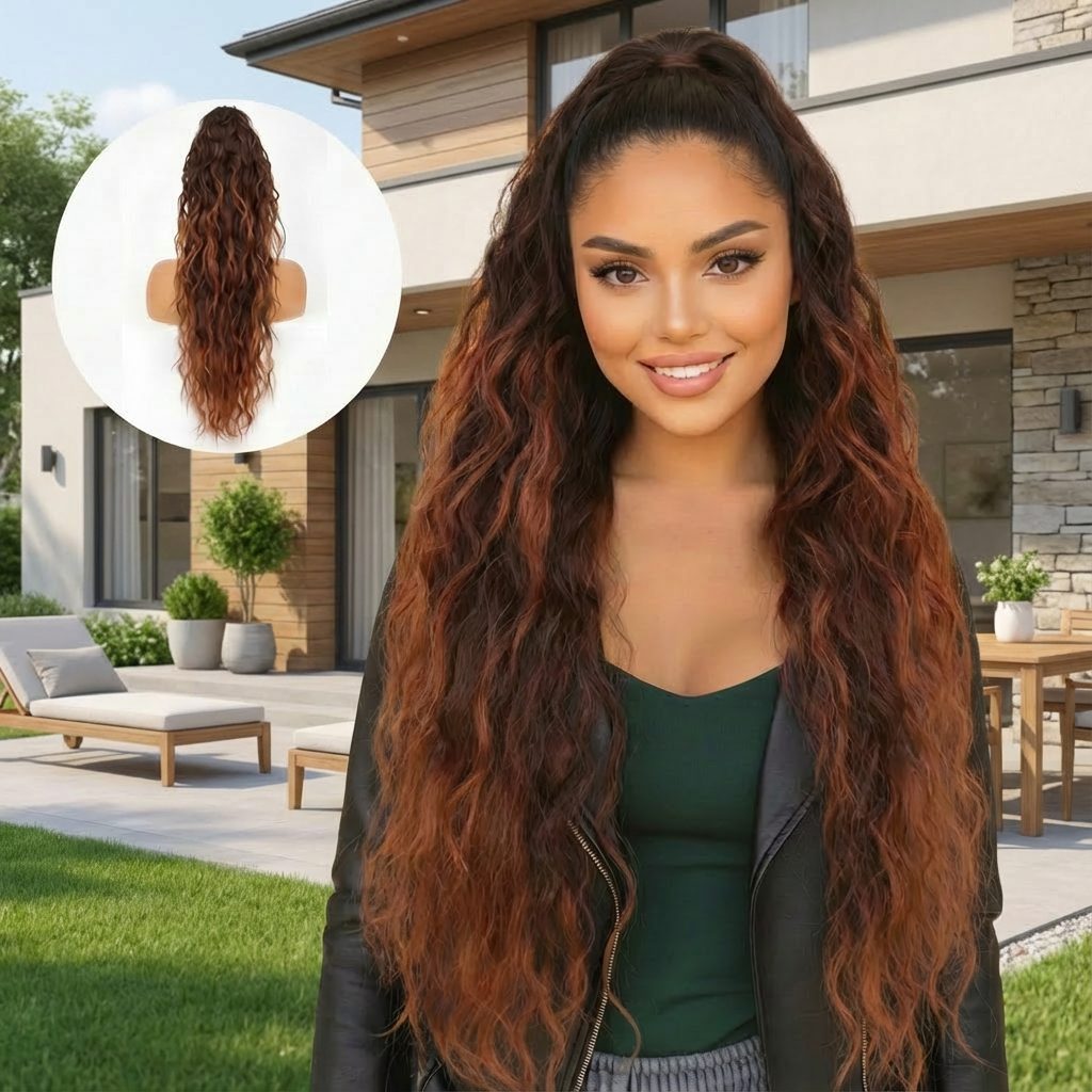 ⏰Last Day Hot Sale–50% Off⌛💜Curly Hair Extension with Ponytail🔥