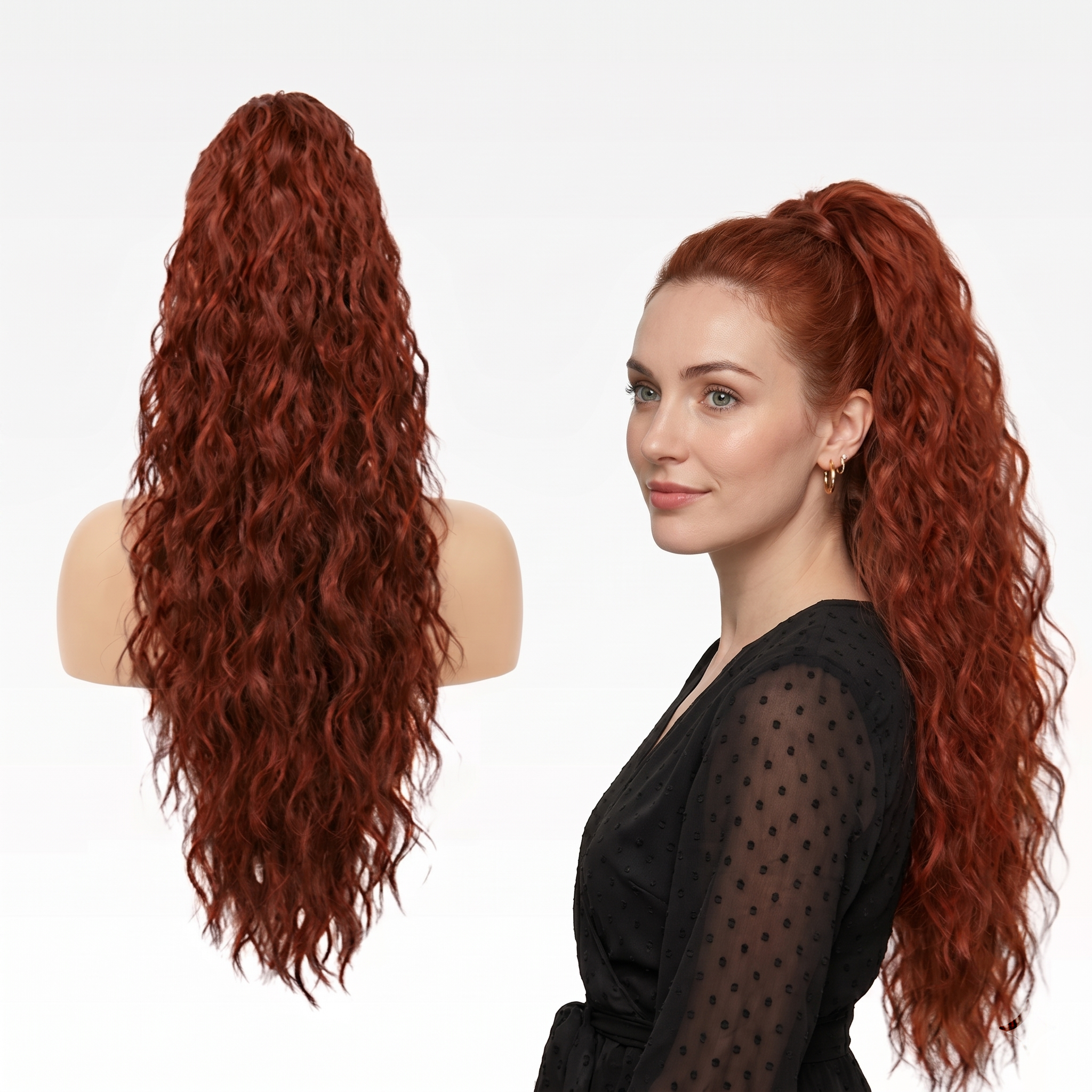 ⏰Last Day Hot Sale–50% Off⌛💜Curly Hair Extension with Ponytail🔥