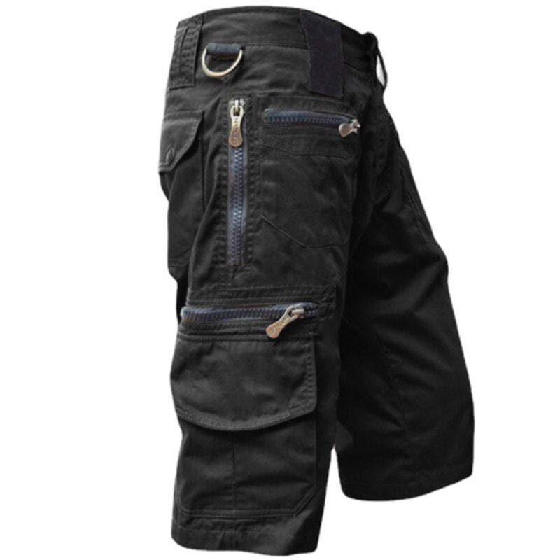 Men's Multi-pocket Outdoor Overalls Cargo Shorts