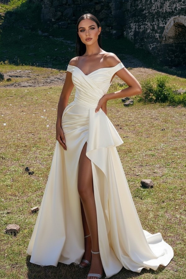 Schlichte Abendkleider Lang Rot | Abiballkleider Günstig