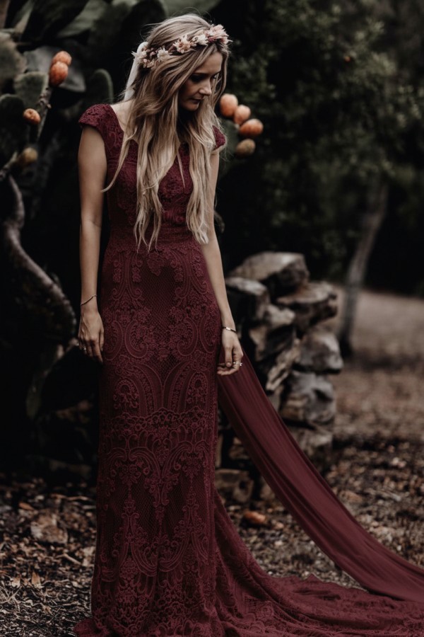 Elegante Boho Hochzeitskleider Mit Spitze Brautkleider Meerjungfrau Stil