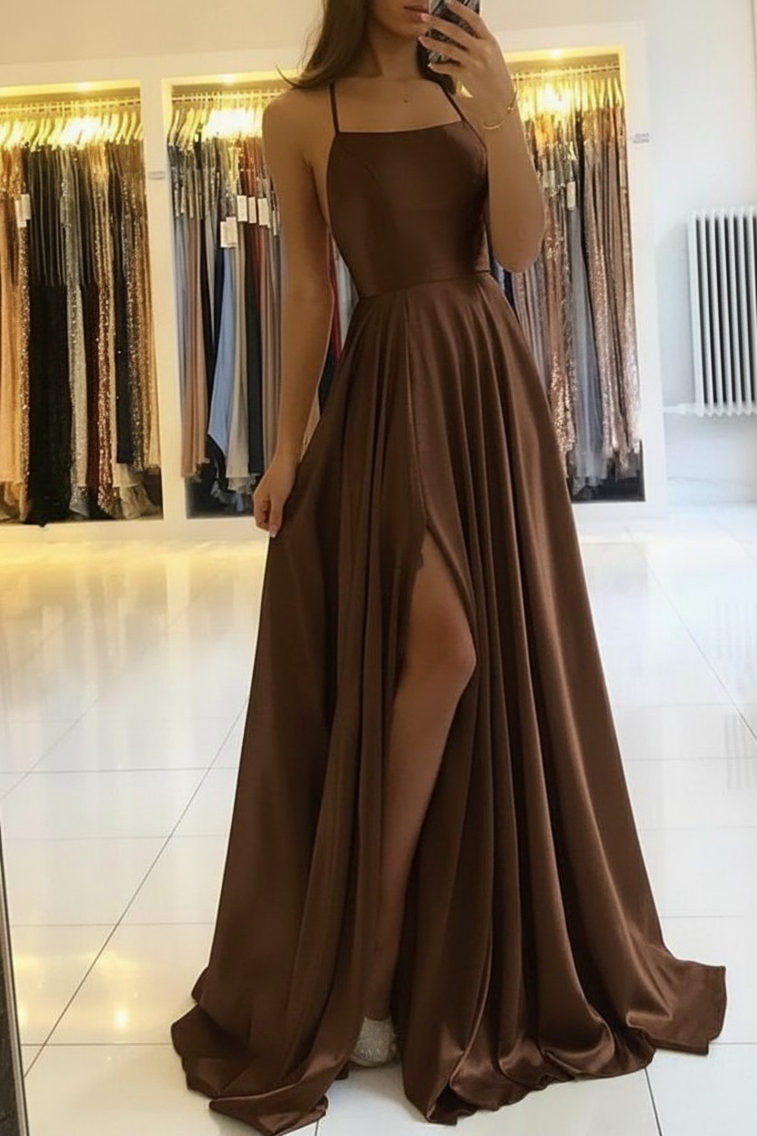 Schlichtes Abendkleid Lang Grün | Abiballkleider Günstig