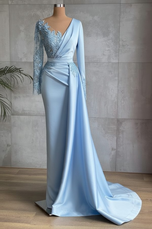 Rote Abiballkleider Lang Günstig | Abendkleider mit Ärmel