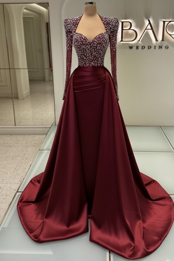 Luxus Abendkleider Lang Weiß | Glitzer Abiballkleider Mit Ärmel