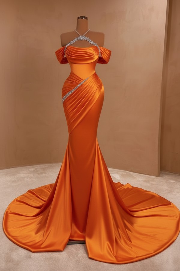 Silber Abendkleider Lang Meerjungfrau Stil Abiballkleider Ballkleid Mit Glitzer