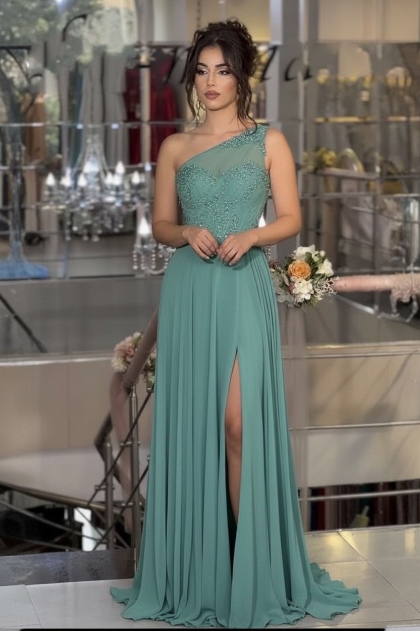 Designer Abendkleider Lang Himmel Blau Ballkleider Günstig Online