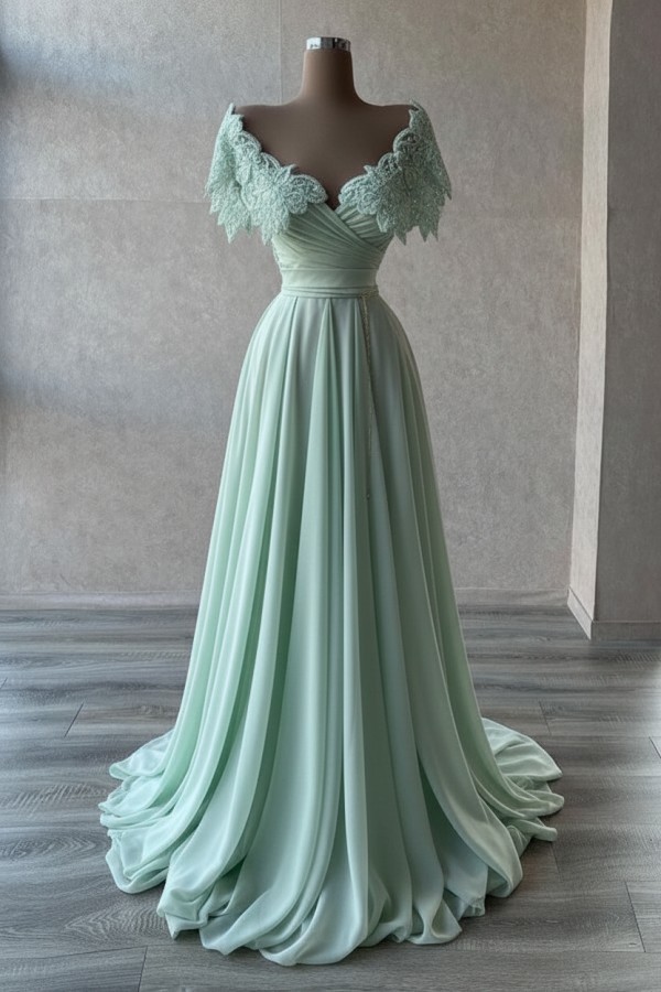 Elegante Abendkleider Lang | Abiballkleider mit Glitzer