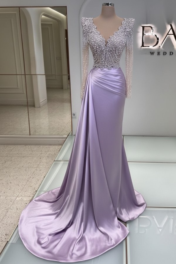 Schwarze Abendkleider Lang Glitzer | Abiballkleider V Ausschnitt