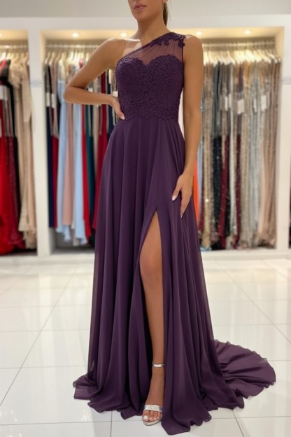 Schlichtes Abendkleid Mit Spitze | Abiballkleider Lang Günstig