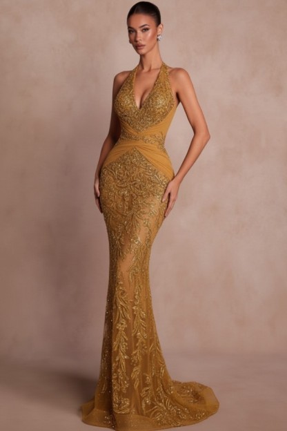 Dunkel Grün Abendkleider Lang Glitzer Ballkleider Spitze Online