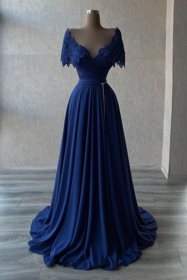 Elegante Abendkleider Lang | Abiballkleider mit Glitzer