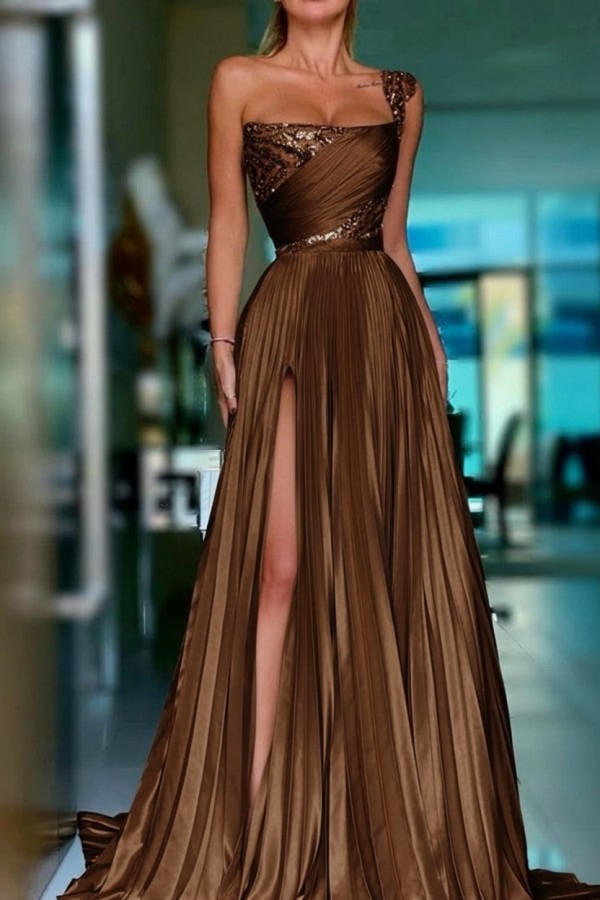 Golden Ballkleider Lang Glitzer Abendkleider Abendmoden Günstig