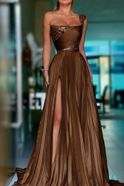 Golden Ballkleider Lang Glitzer Abendkleider Abendmoden Günstig