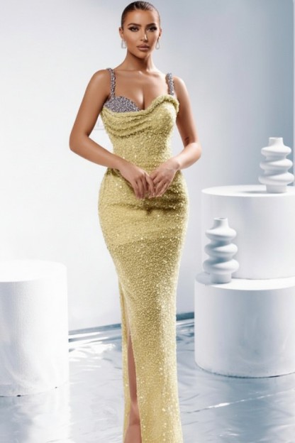 Schöne Abendkleider Lang Rosa | Abiballkleider Glitzer Günstig