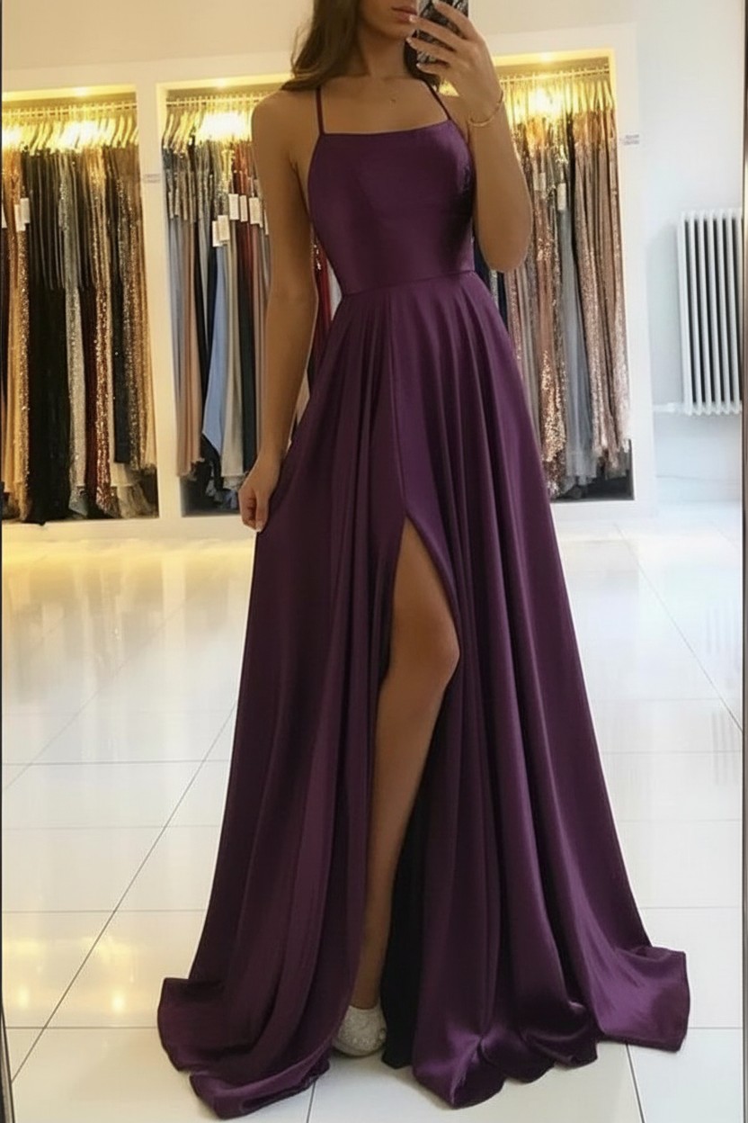 Schlichtes Abendkleid Lang Grün | Abiballkleider Günstig