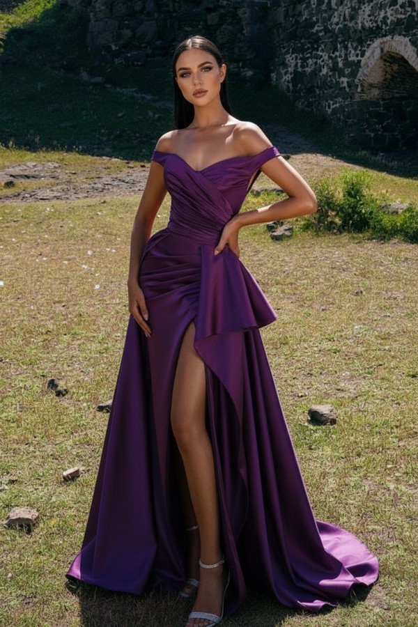 Schlichte Abendkleider Lang Rot | Abiballkleider Günstig