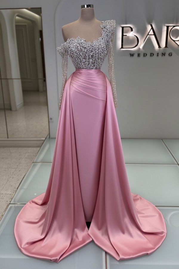 Luxus Ballkleider Lang Glitzer Abendkleider Abiballkleider mit Ärmel